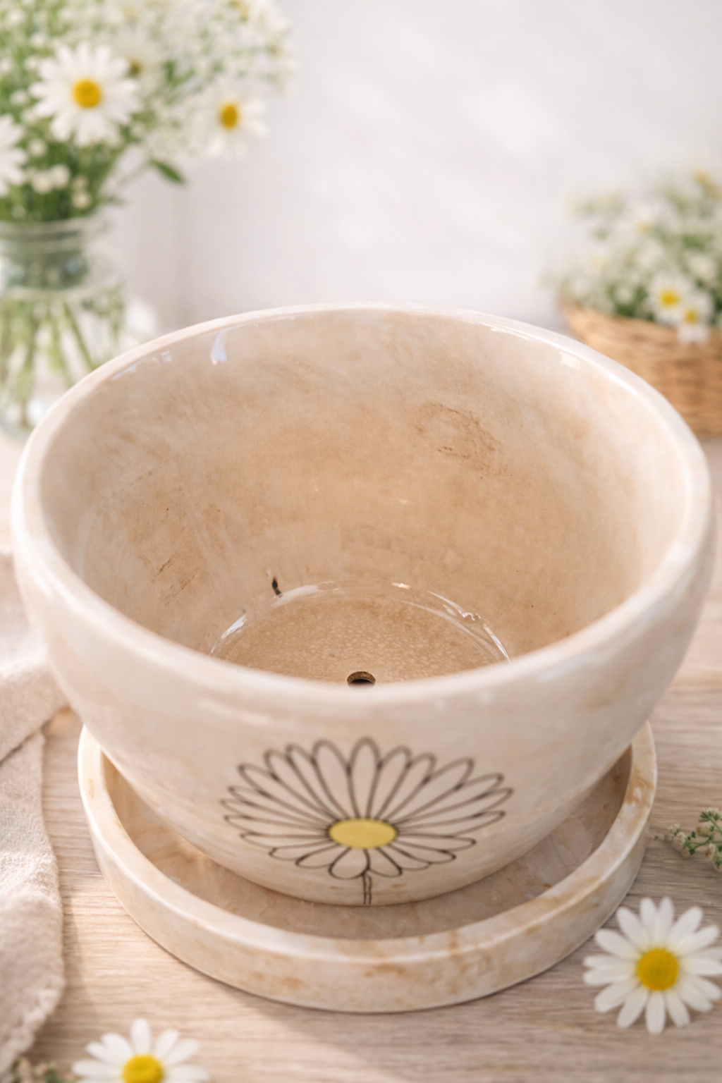 Mramorový kvetináč 